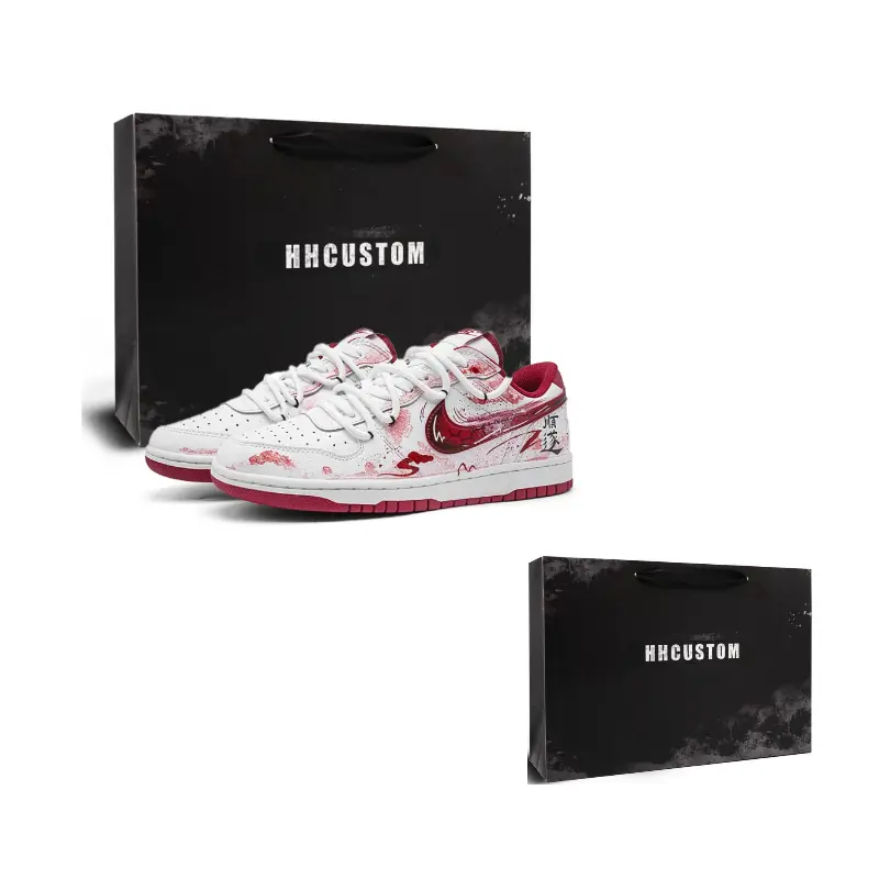 

Nike Большие скейтборд кроссовки мужские Low top красные/белые