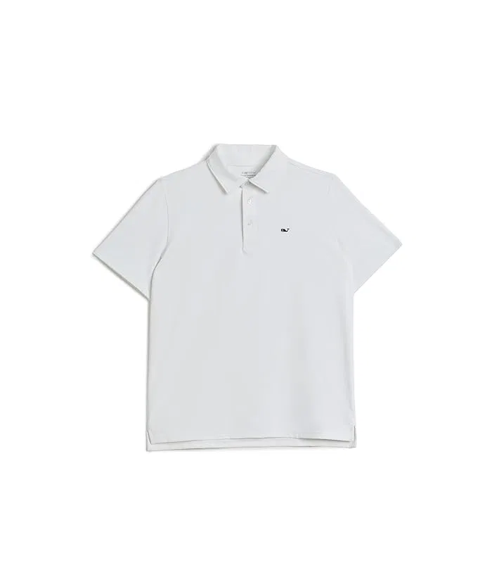 Поло Solid Sankaty белое Vineyard Vines Kids, White Cap