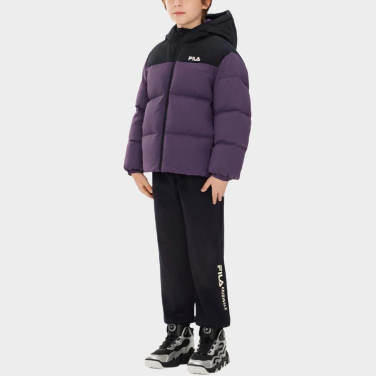 Пуховик FILA KIDS, темно-фиолетовый — фото 3