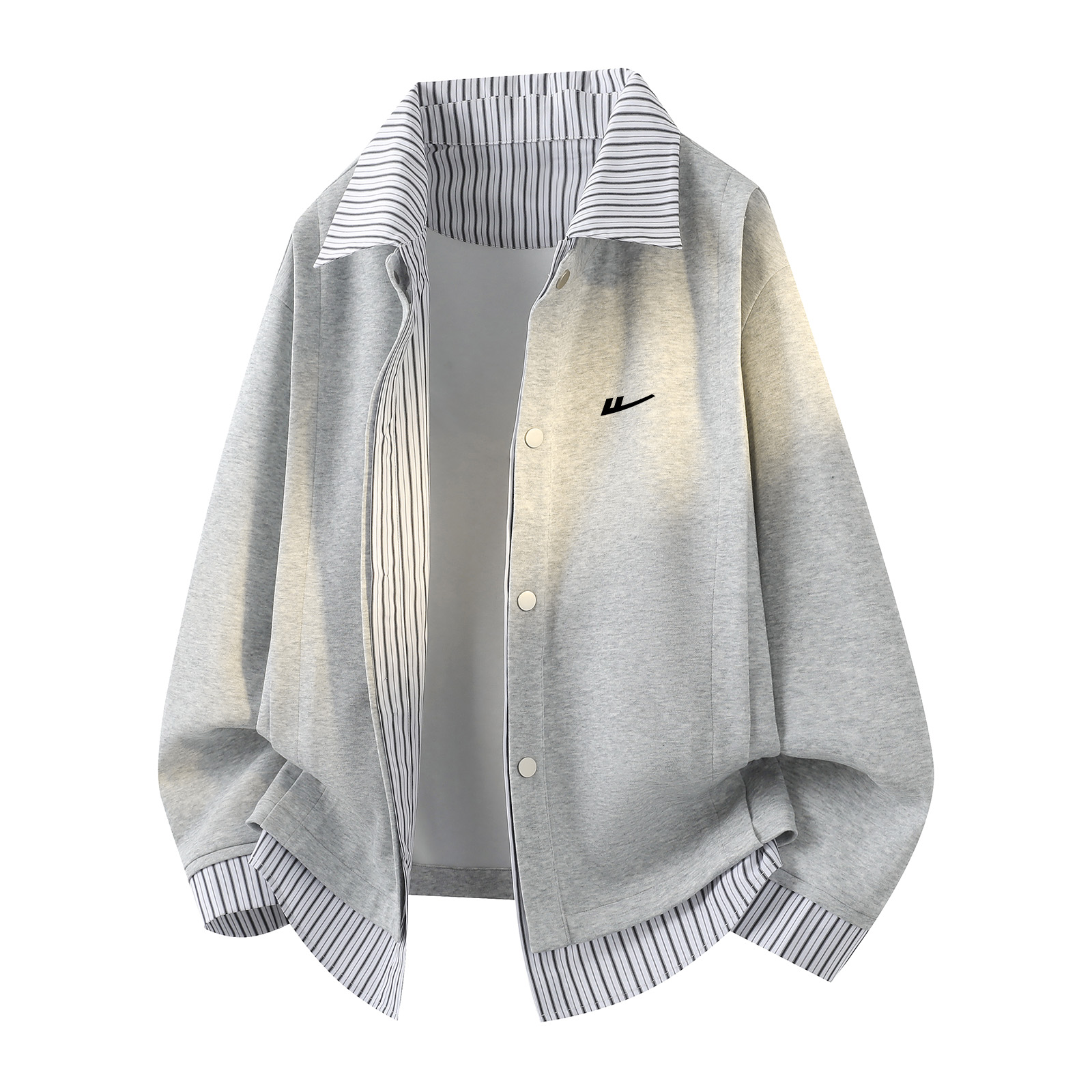 

Рубашка женская с лацканами Moderate Mock Two Piece WARRIOR, heather серый[free diy brand merch included]