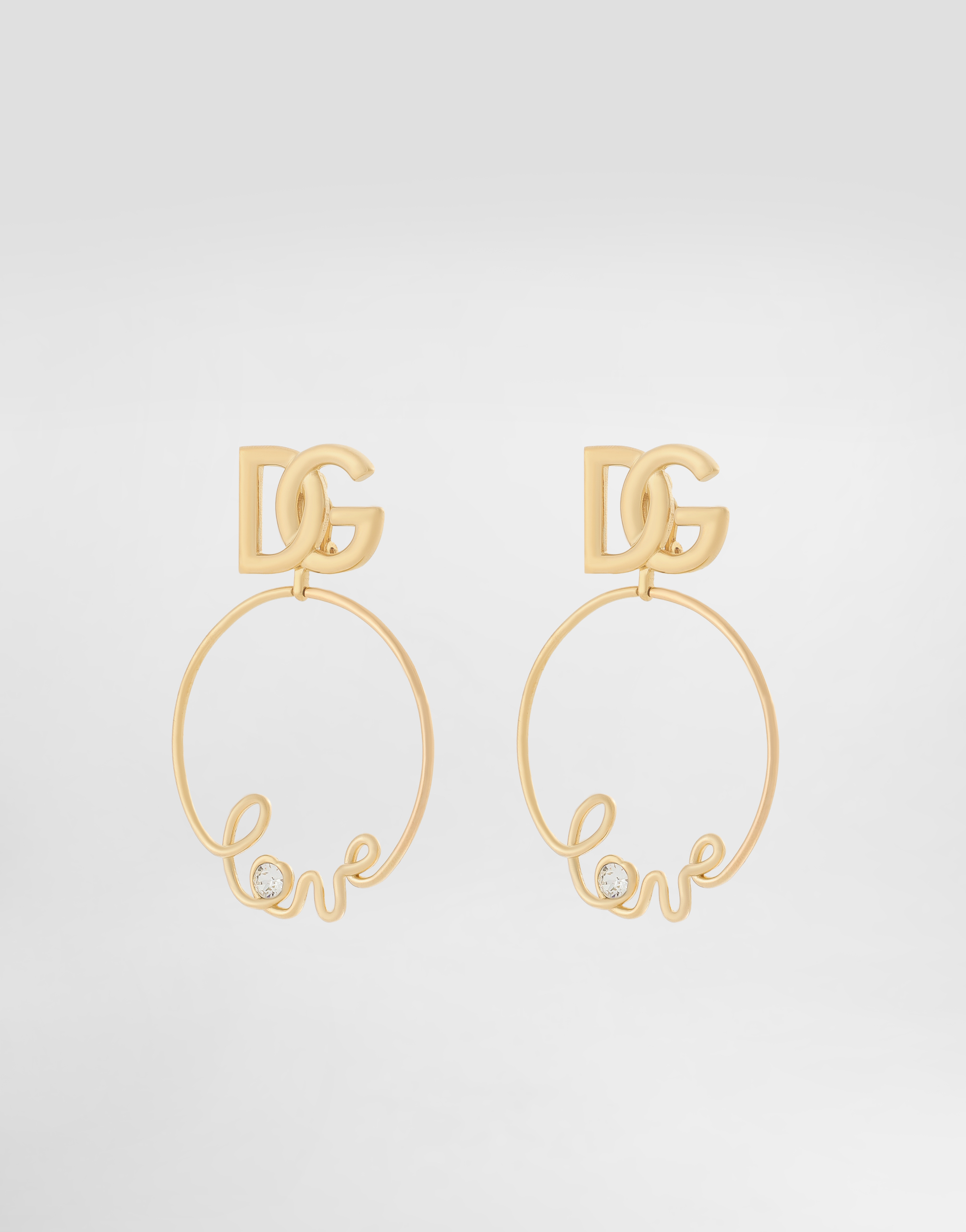 Клипсы «love» с логотипом DG DOLCE & GABBANA, золотой — фото 2