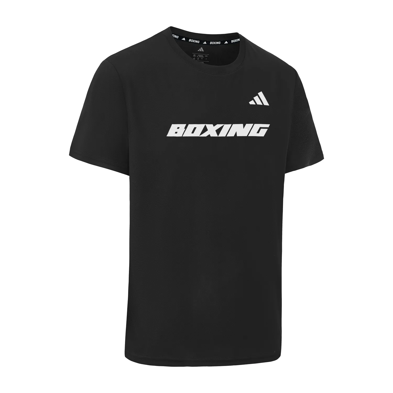 Adidas Футболка унисекс с коротким рукавом и круглым вырезом, быстросохнущая, черно-белая — фото 3