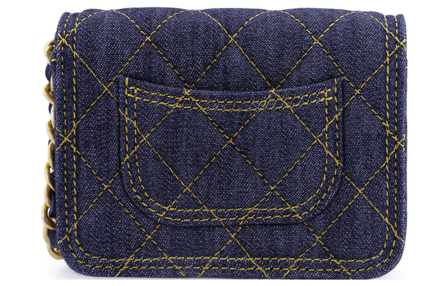 CHANEL Джимовая сумка через плечо, женская синяя Crossbody Bag — фото 4