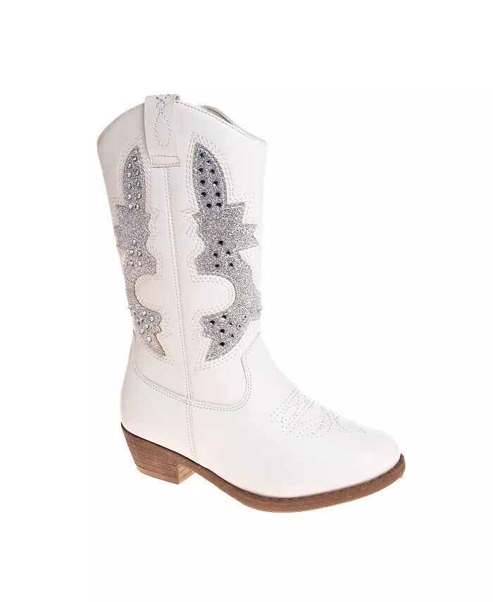 

Маленькие детские ковбойские сапоги на молнии Kensie Girl, белый