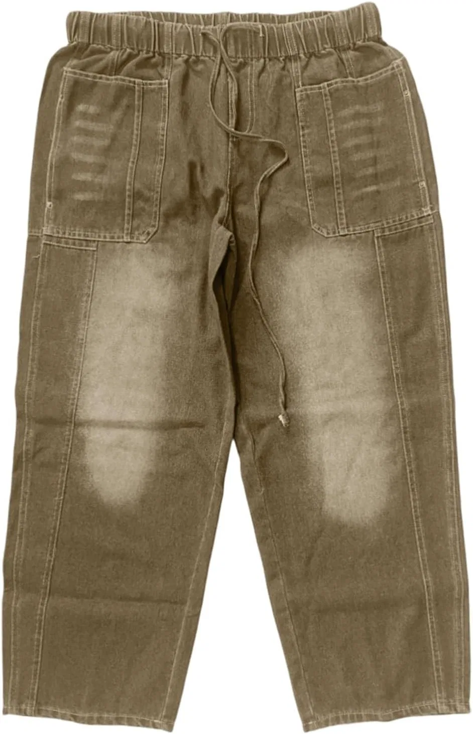 Джинсы, высокая талия, Barrel Jeans, зеленый — фото 4