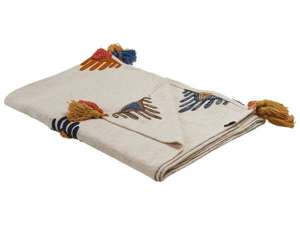 

Одеяло Beliani MUNGER, 130x1x180 см цвет beige/blau/multicolor/orange/gelb