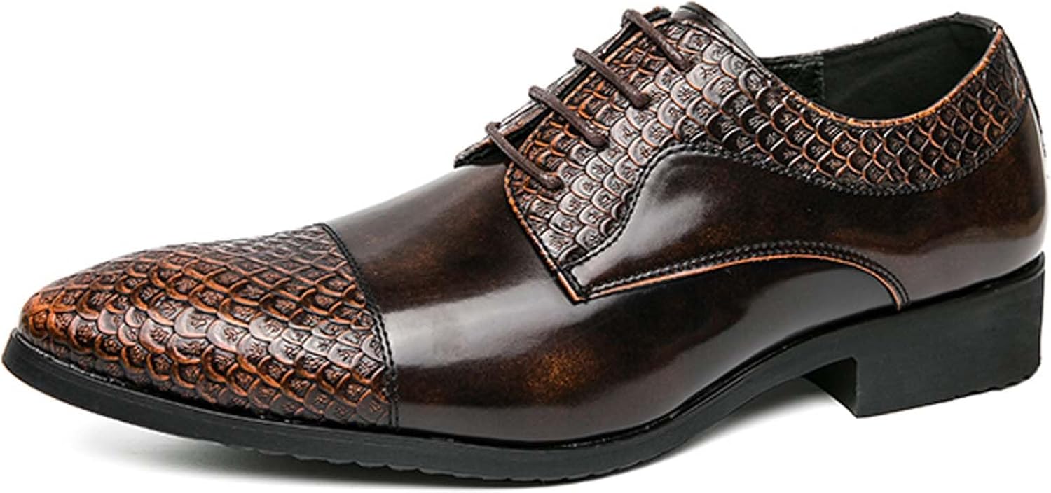 

Мужские удобные туфли на плоской подошве, большие деловые туфли, закрытый носок, зауженные, повседневные, удобные, формальные туфли Wurmiuhd, коричневый