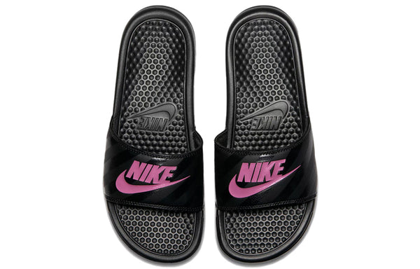 Тапочки benassi jdi 'black vivid pink' Nike, черный — фото 2