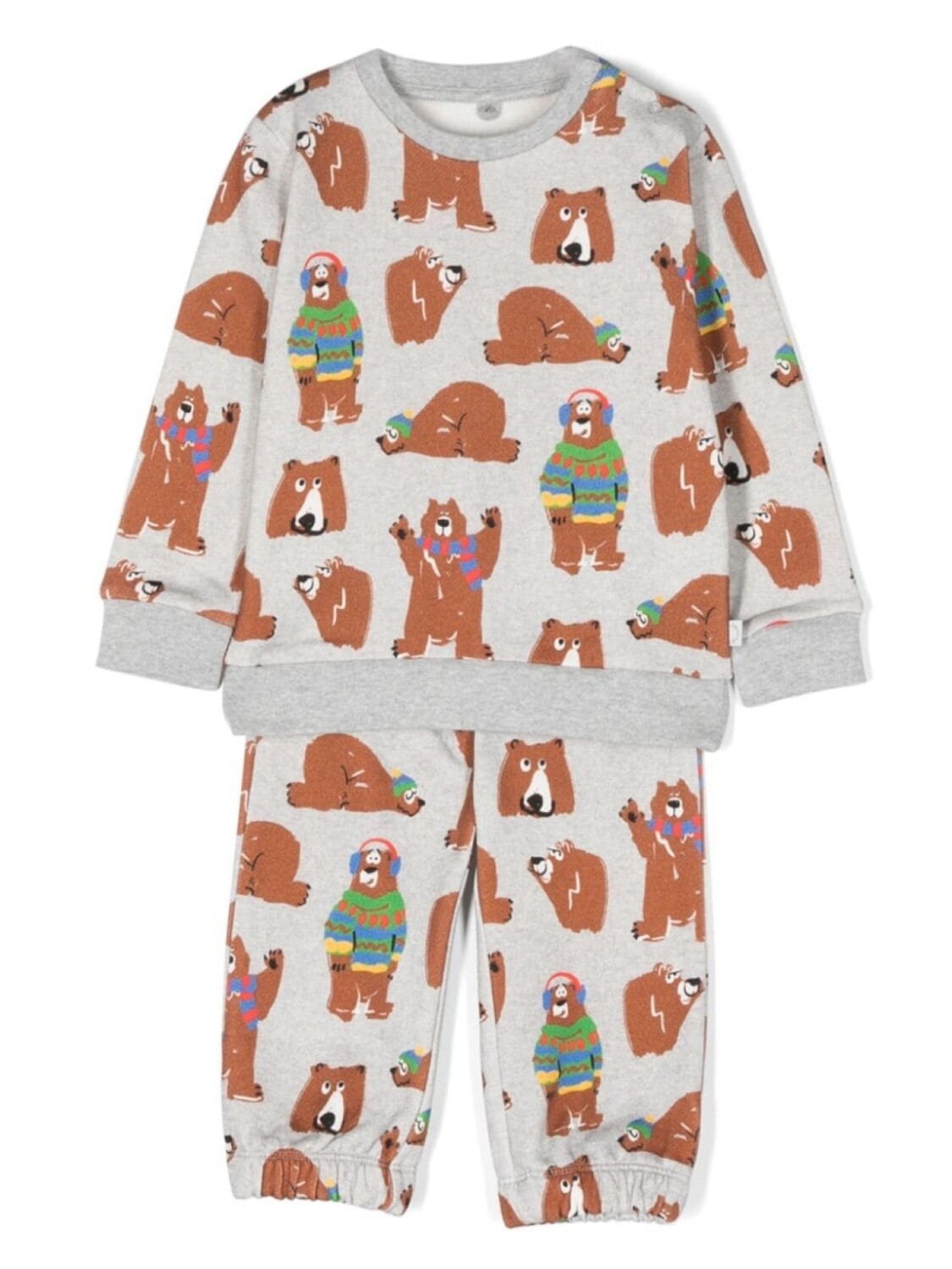 

Stella McCartney Kids комплект из топа и брюк с принтом, серый
