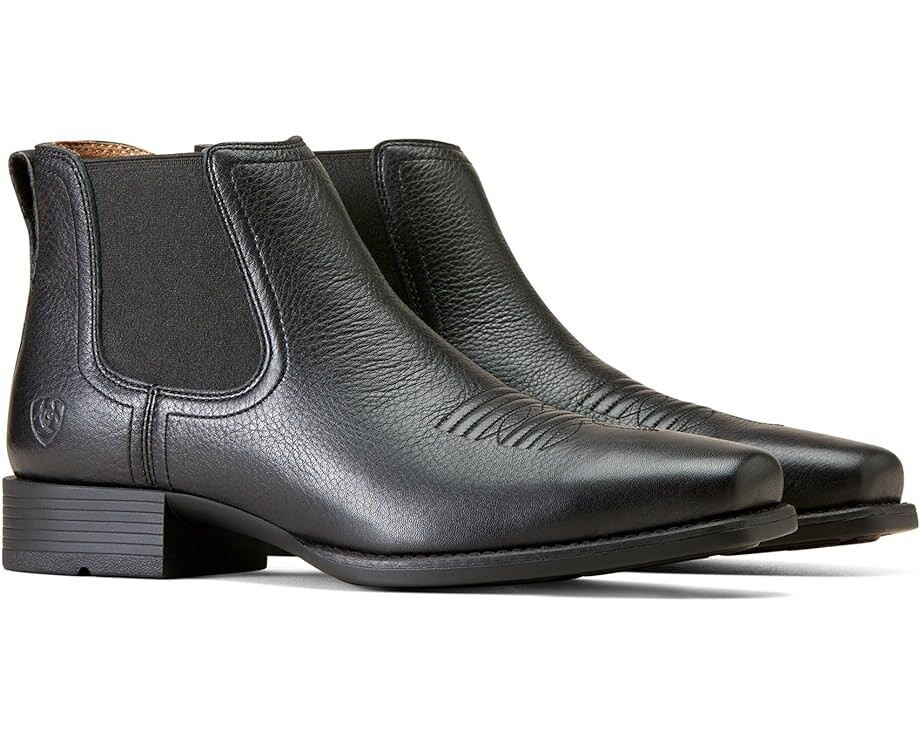 

Ботинки Ariat Booker Ultra Square Toe Western, цвет Black Deertan