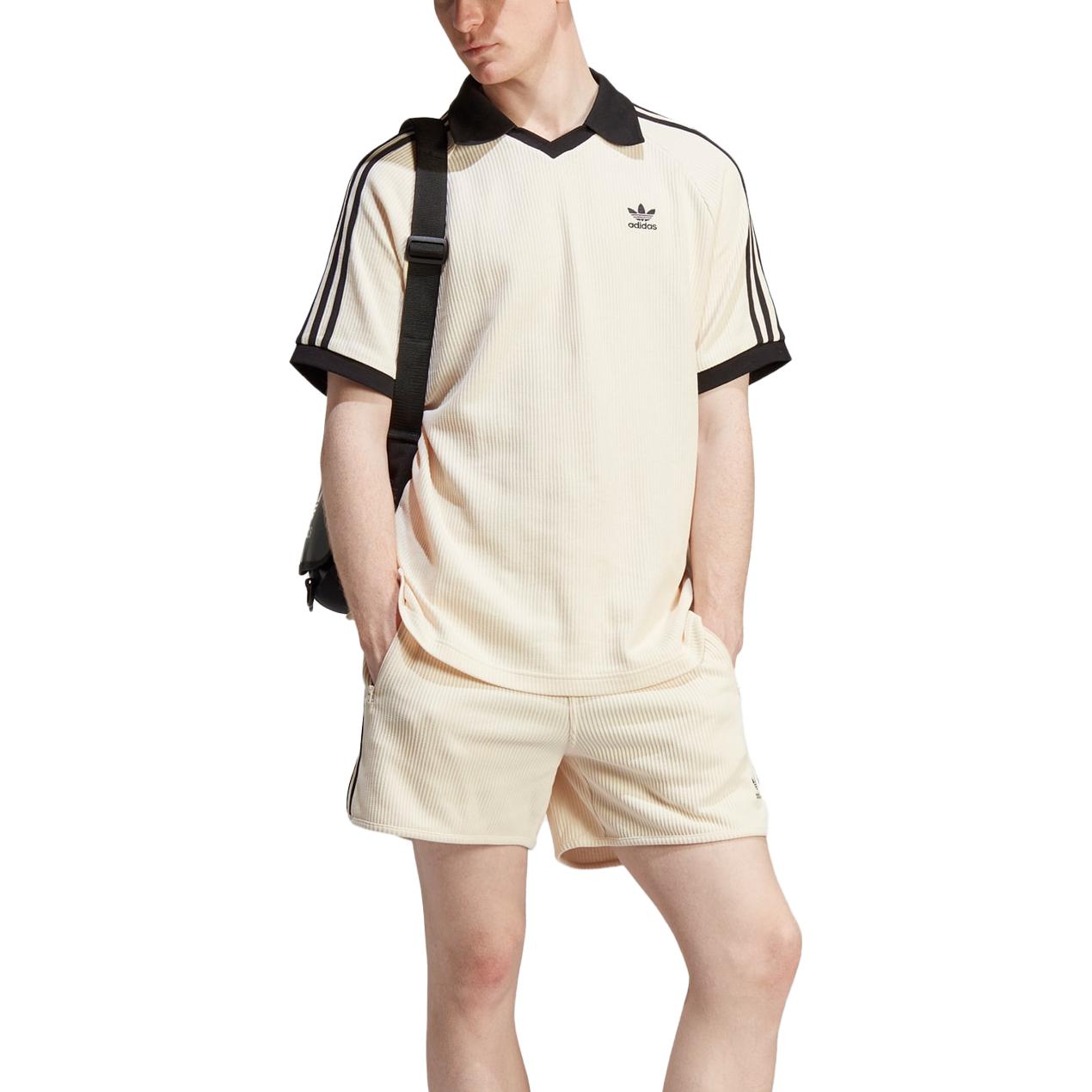 Футболка поло мужская цвета экрю Adidas Originals — фото 3