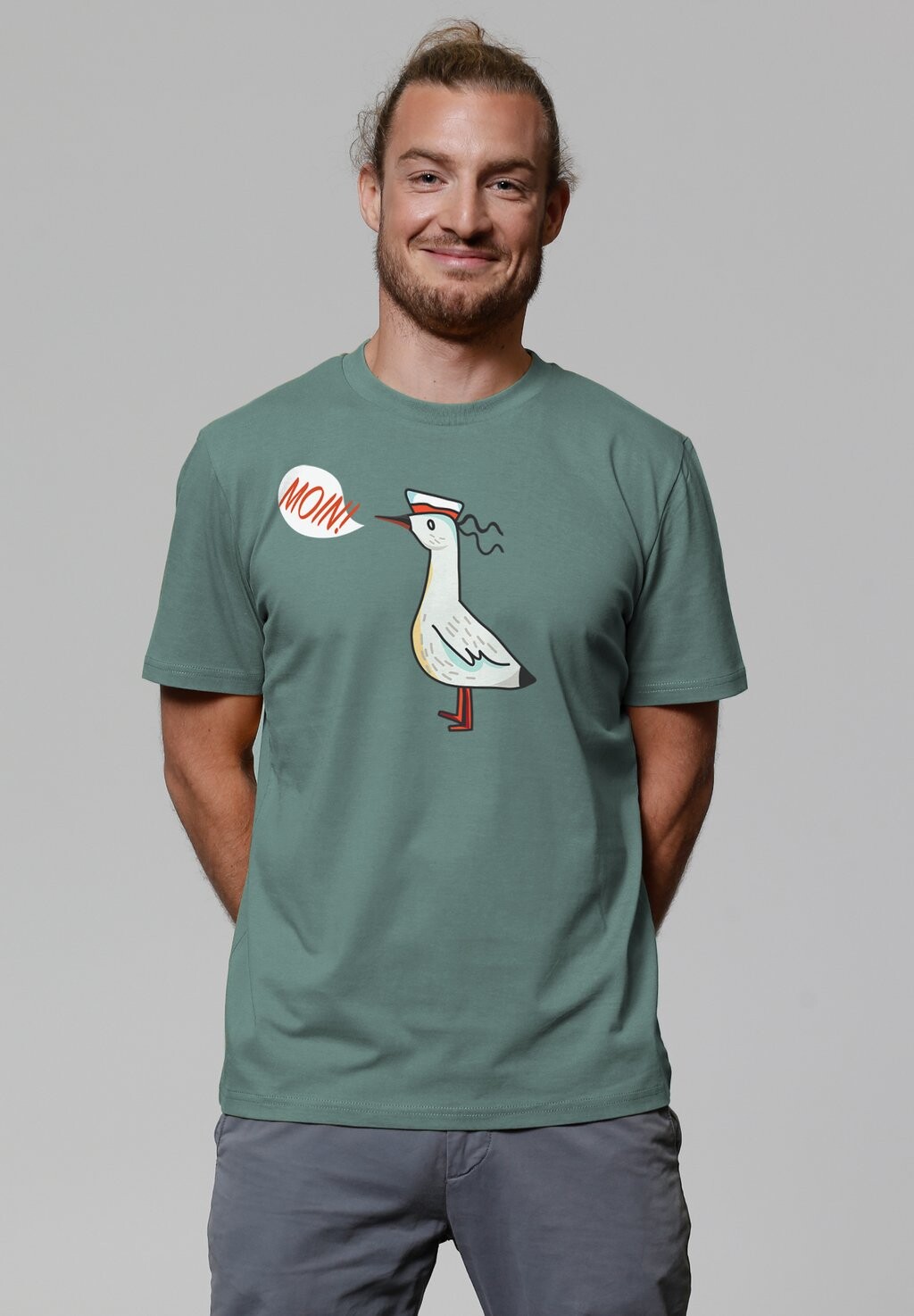 

Футболка с принтом MOIN SEAGULL watapparel, темно-зеленый