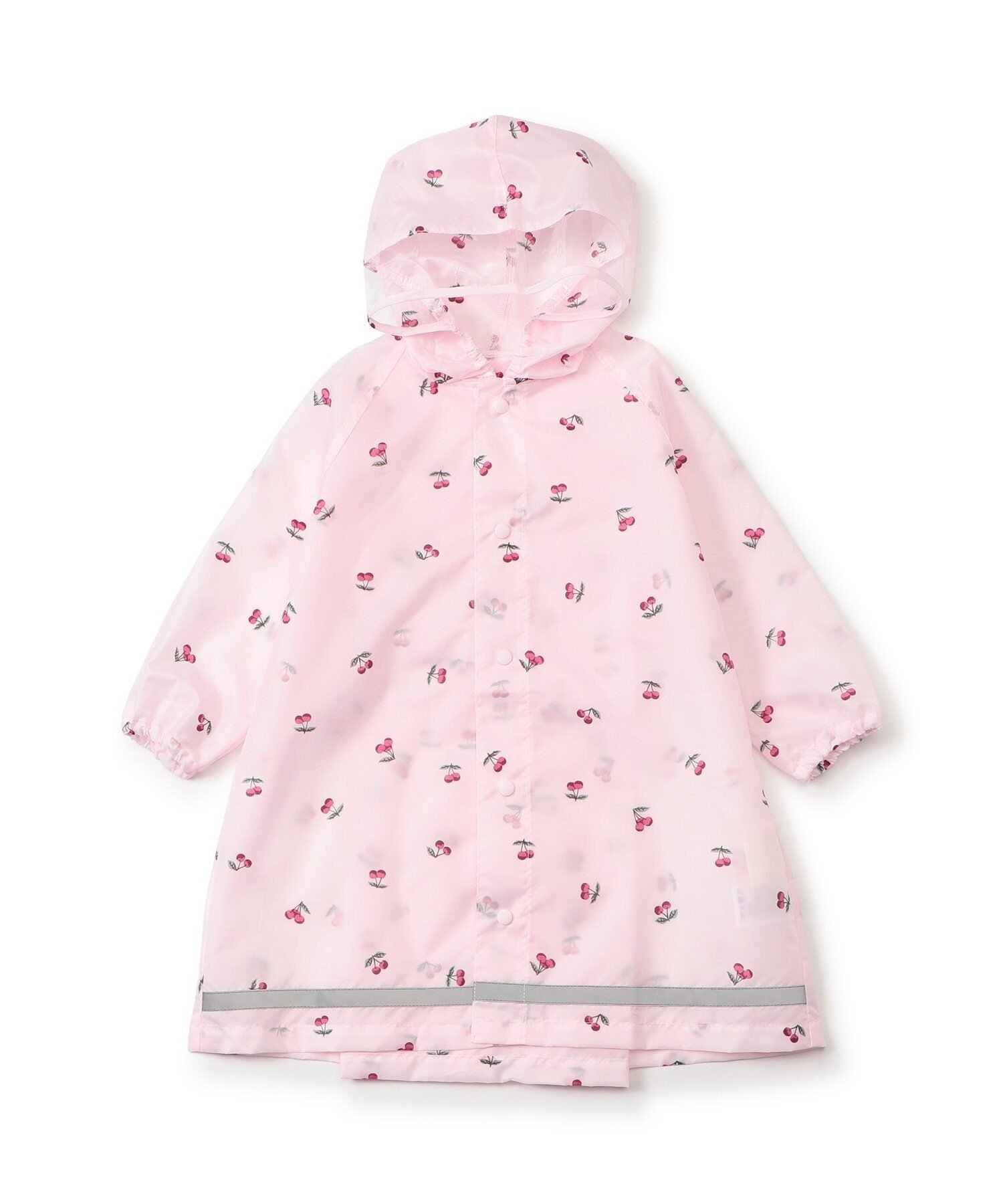Дождевик с рисунком в виде цветов, сердец, вишен и динозавров Apres les cours, Pink