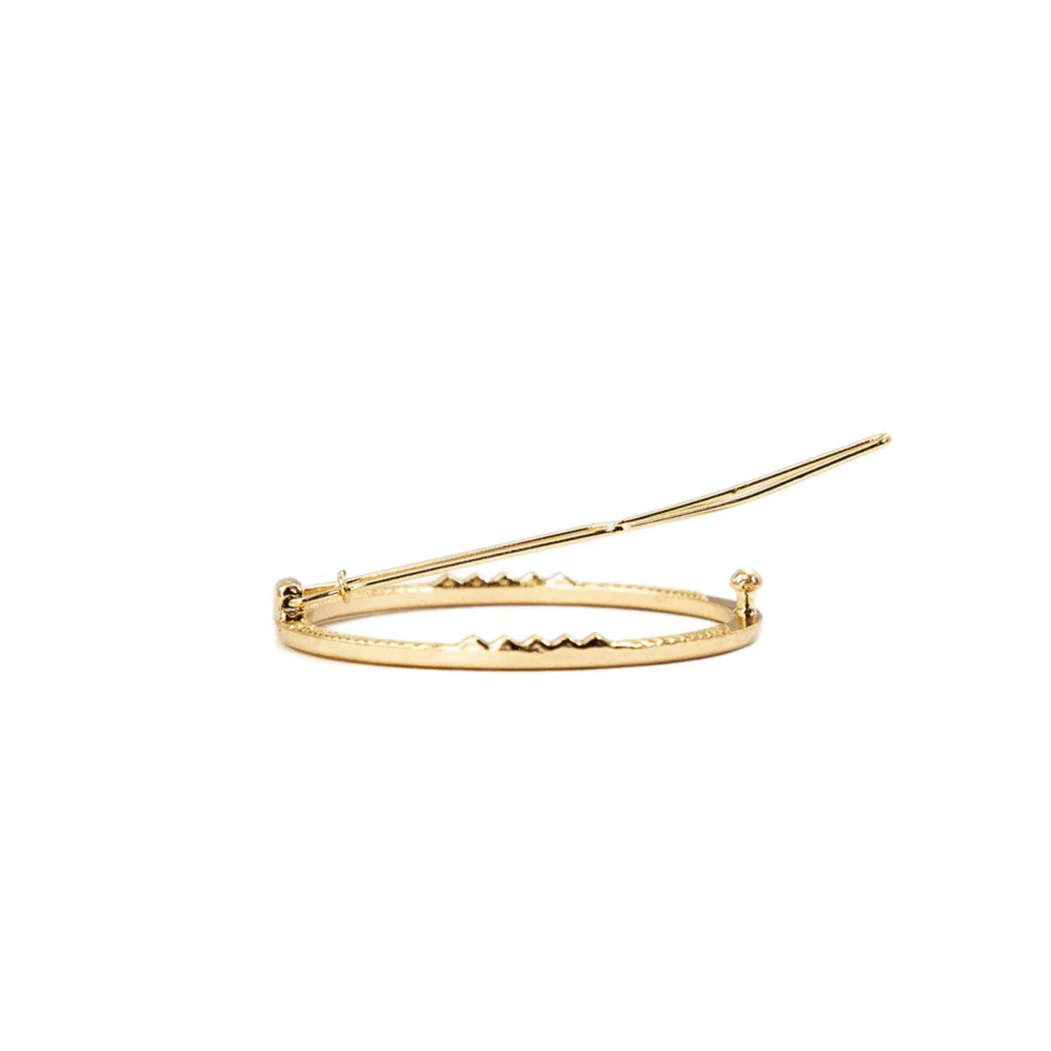 Круглая металлическая заколка для волос Oblique Unique Oblique Unique, Gold — фото 2