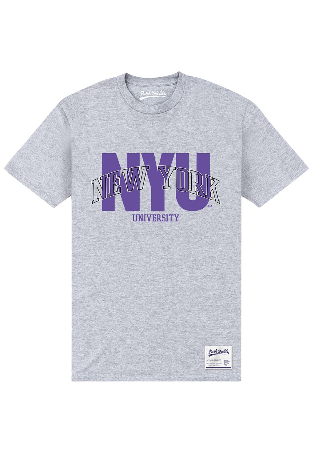 

Футболка с принтом Park Fields New York University Script Henry Tiger, светло-серый