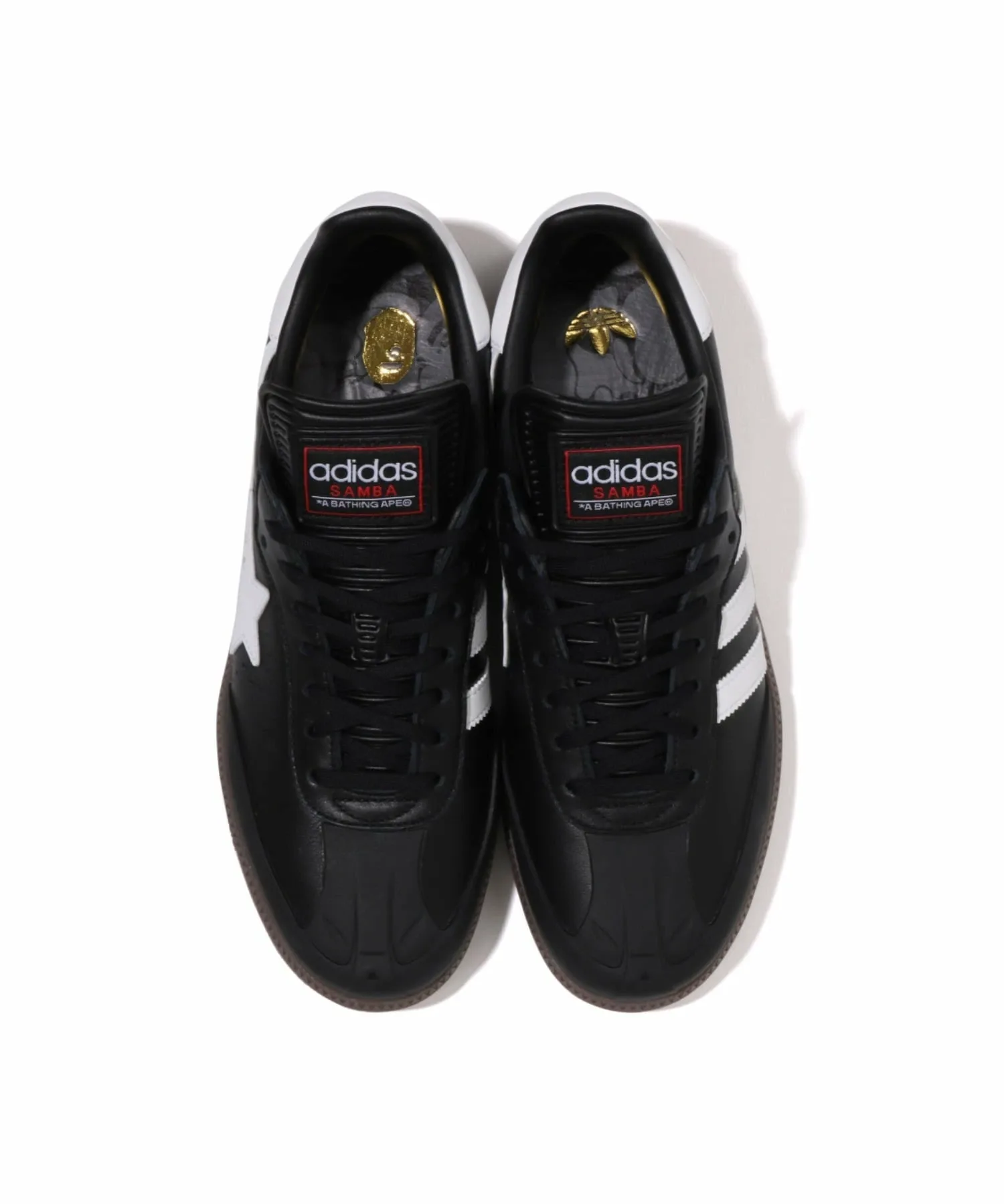 BAPE X ADIDAS - SAMBA A BATHING APE, BLACK — фото 3