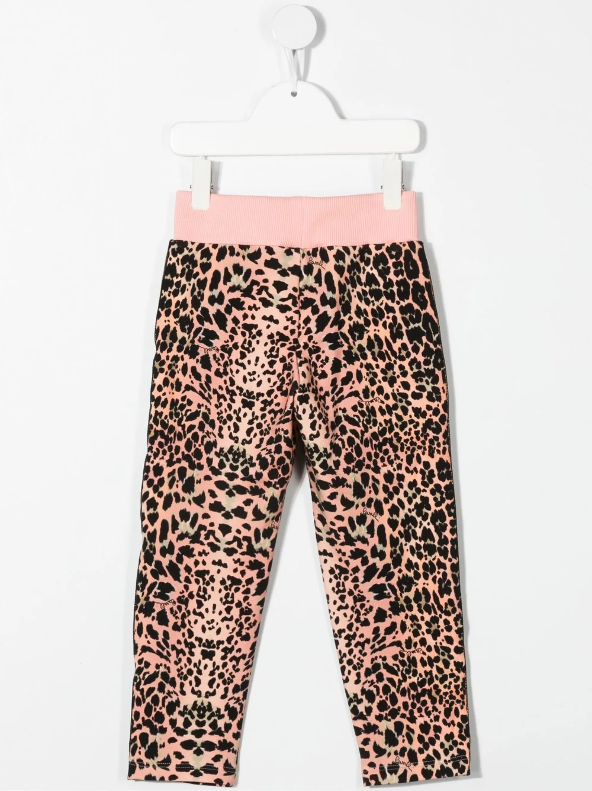 Спортивные брюки с леопардовым принтом Roberto Cavalli Junior, розовый — фото 2