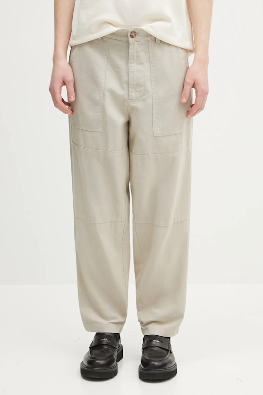 

Брюки льняные Natural Linen Blend Trouser Barbour, бежевый