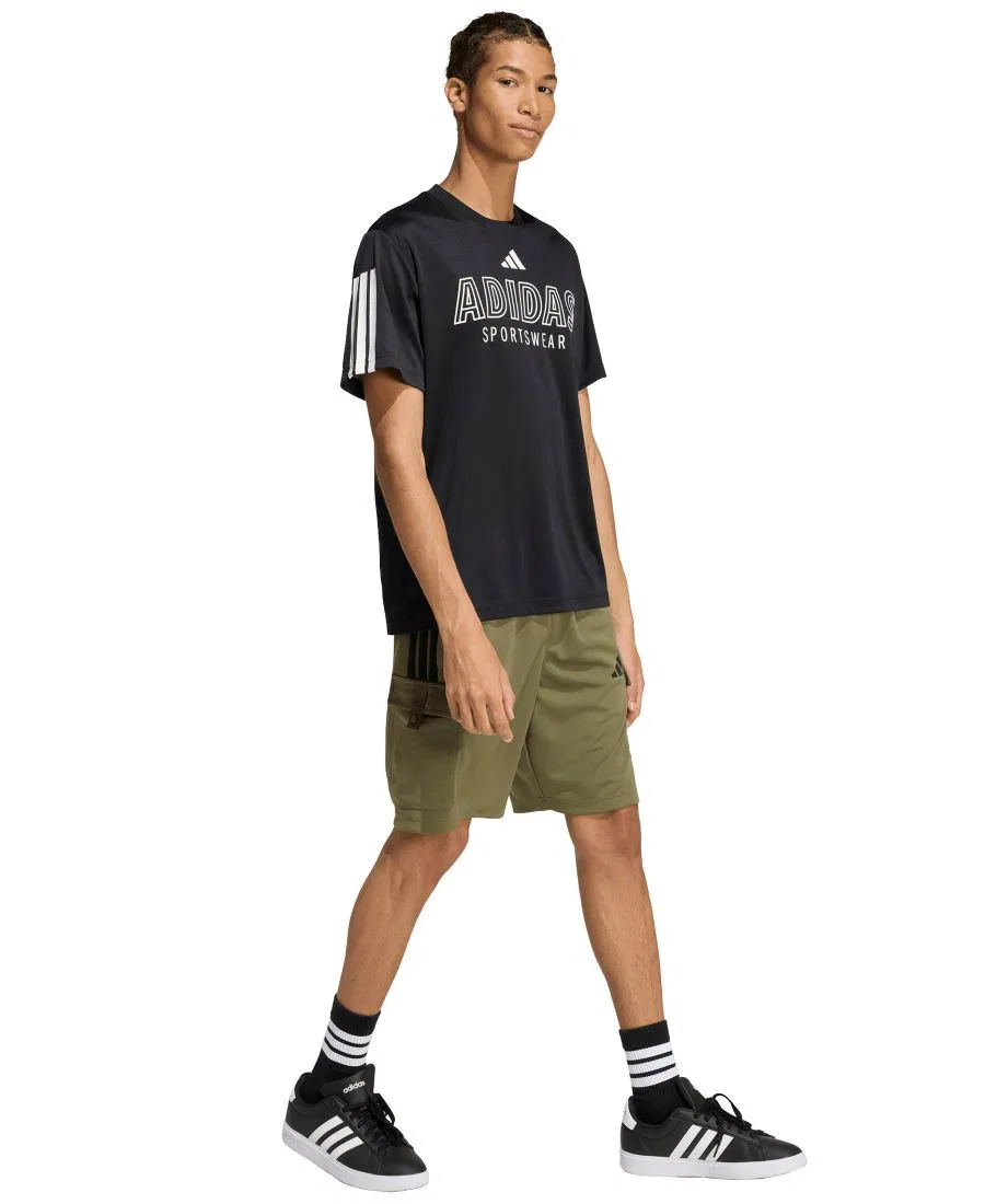 Мужские шорты-карго House Tiro Adidas, оливковый/черный — фото 2
