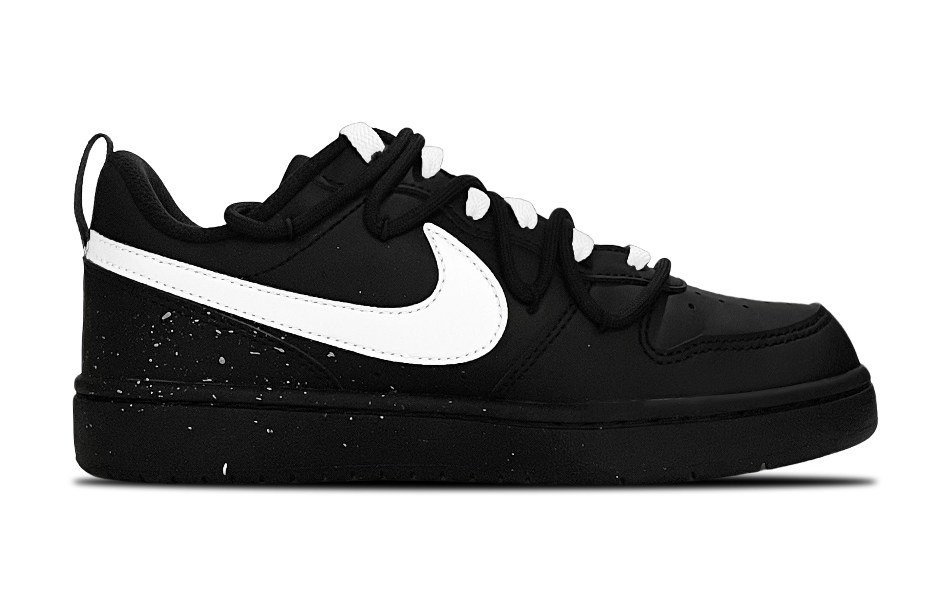 Nike Court Borough Slip Resistant Low top детские скейтборд кроссовки Black — фото 4