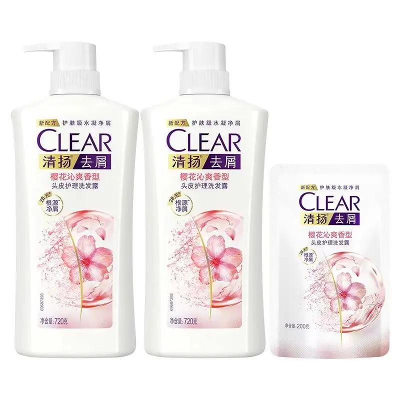 

Шампунь Cherry Blossom Hydrating Dandruff Treatment ароматический очищающий 500г/500г*2/500г*3/750мл CLEAR