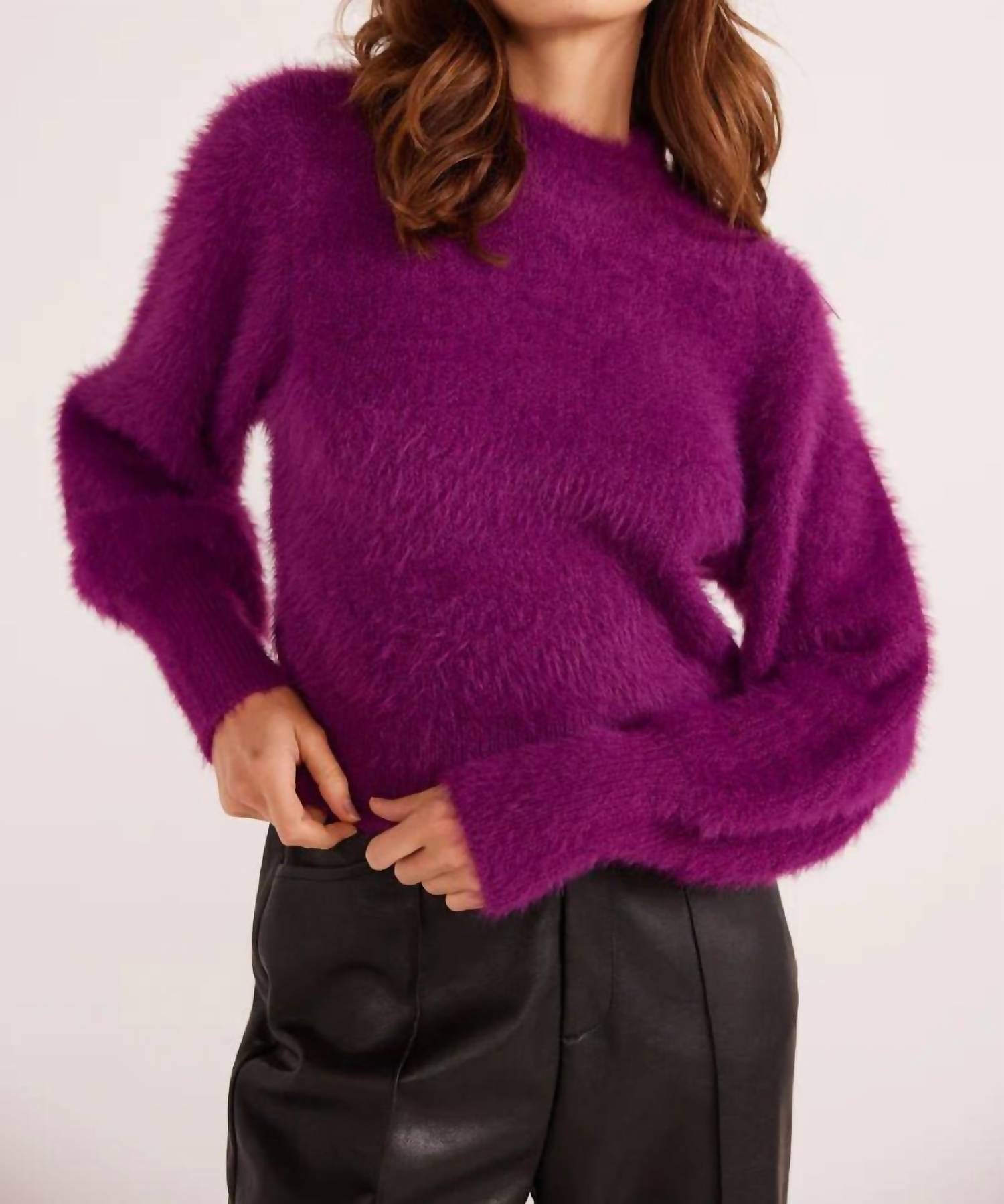

Милый вязаный джемпер Millie в сливовом цвете MINKPINK, Plum