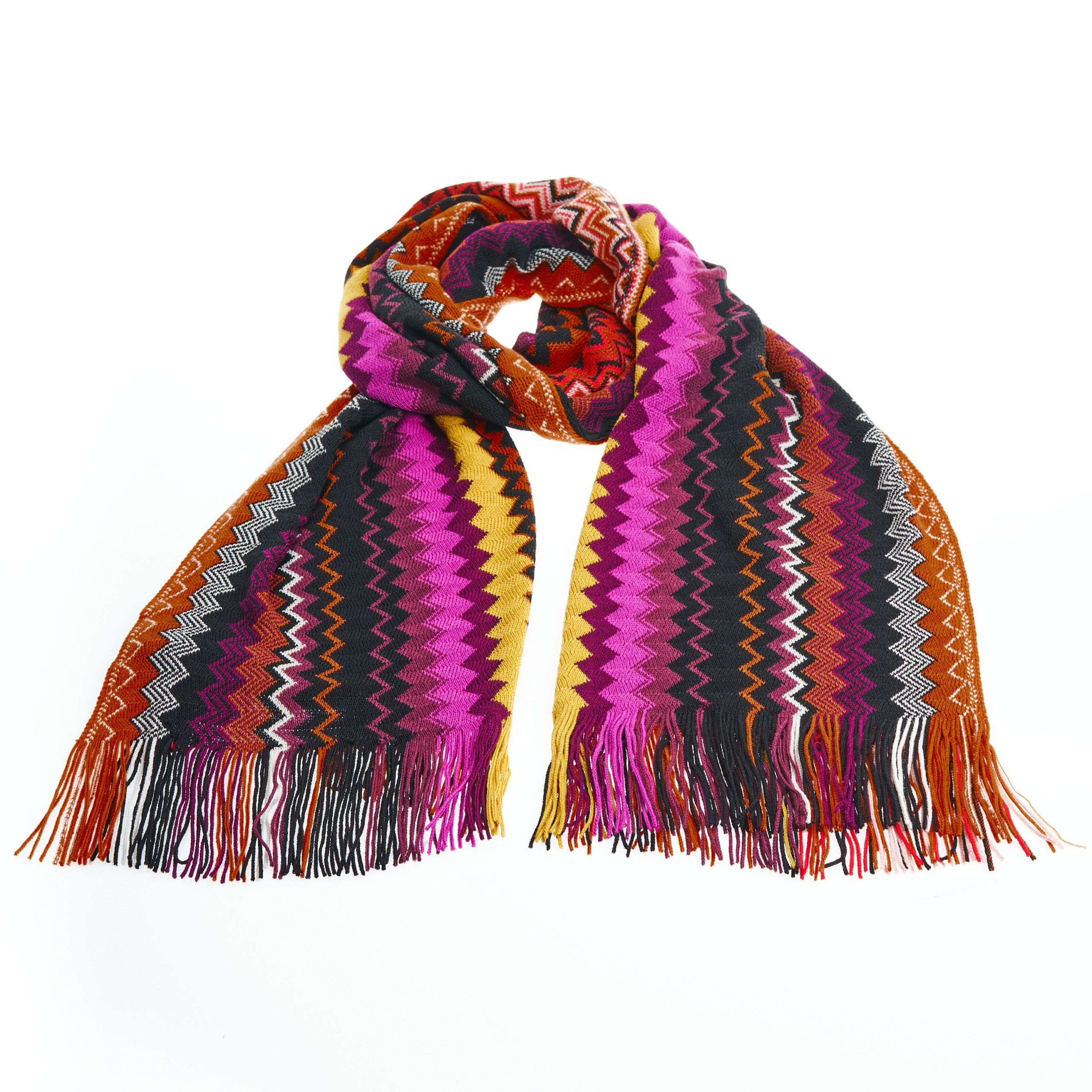 

Многоцветный шерстяной женский шарф Missoni