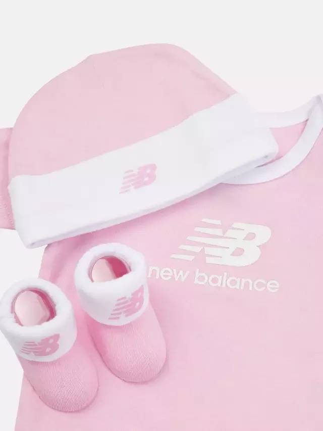 Детский боди и пинетки, подарочный набор для новорожденного, сиреневый New Balance — фото 3