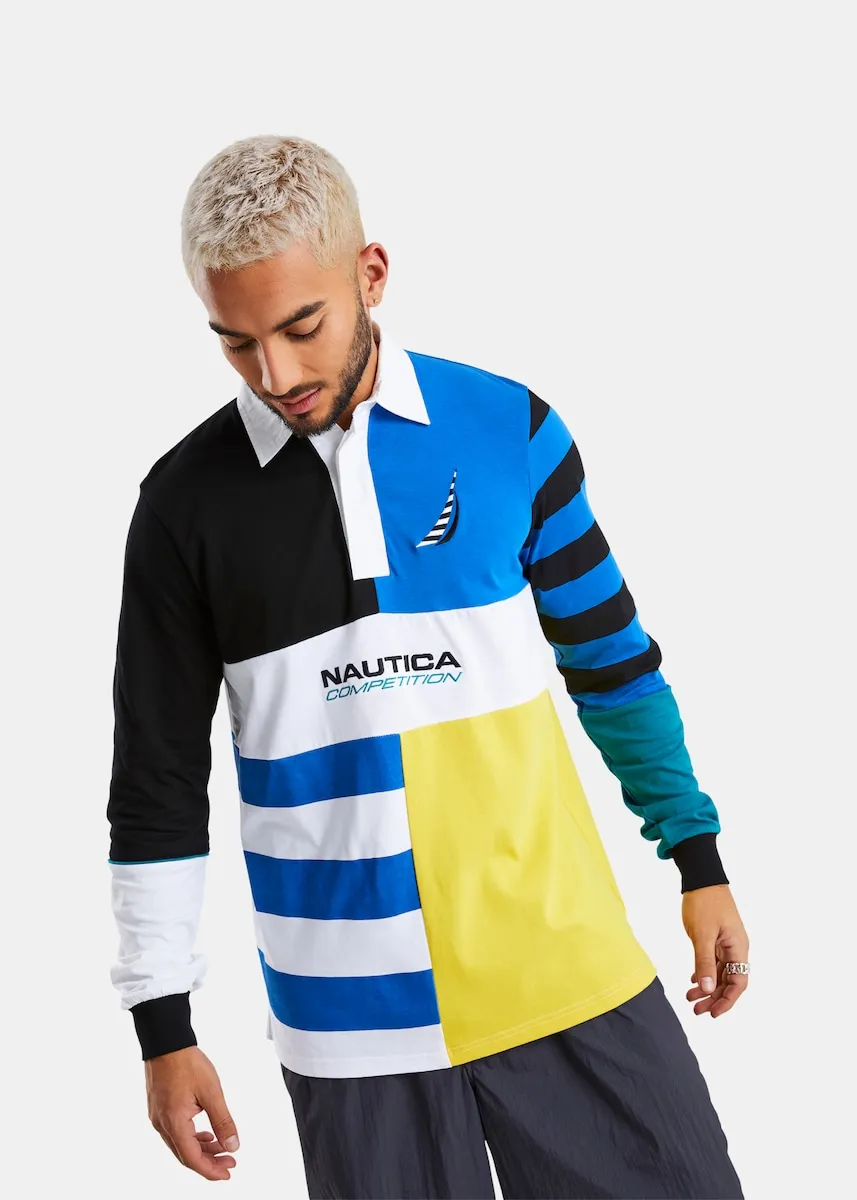 

Мужская разноцветная рубашка поло с длинными рукавами Nautica, мультиколор