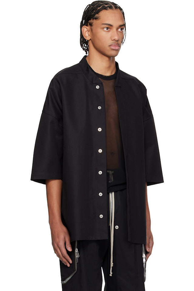 Рубашка Temple ss jumbo faun Rick Owens, черный — фото 2