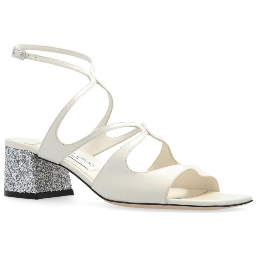 Азилия Однопряжечные Сандалии 4.5 см Женские Белые Jimmy Choo — фото 2