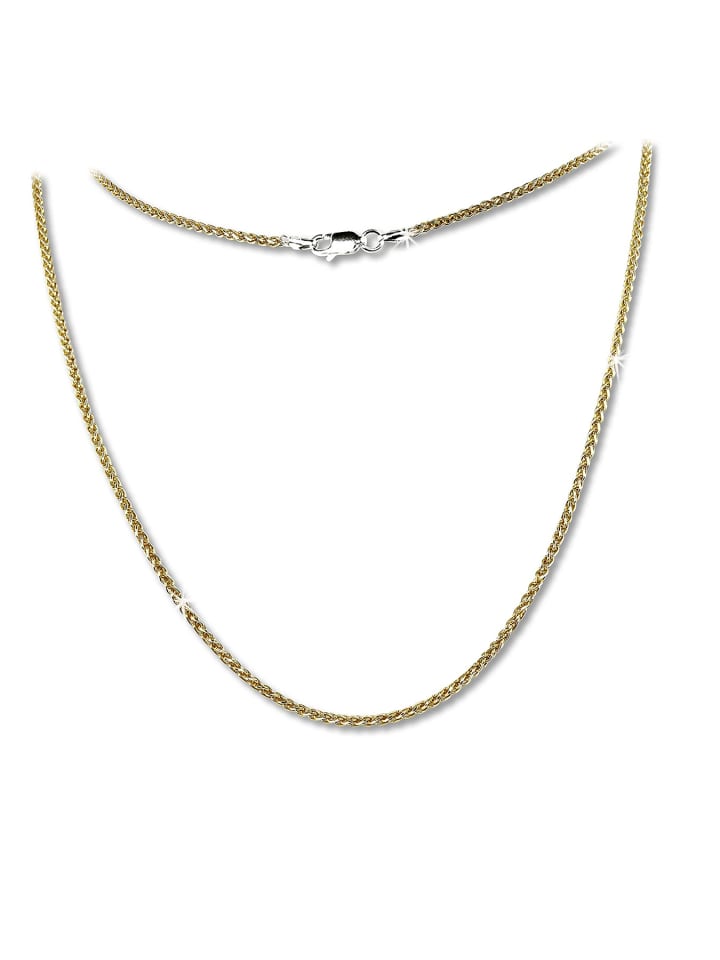 

SilberDream Плетеное колье SilverDream из серебра 925 пробы с золотым покрытием (333 проба желтого золота) для женщин, длина около 45 см