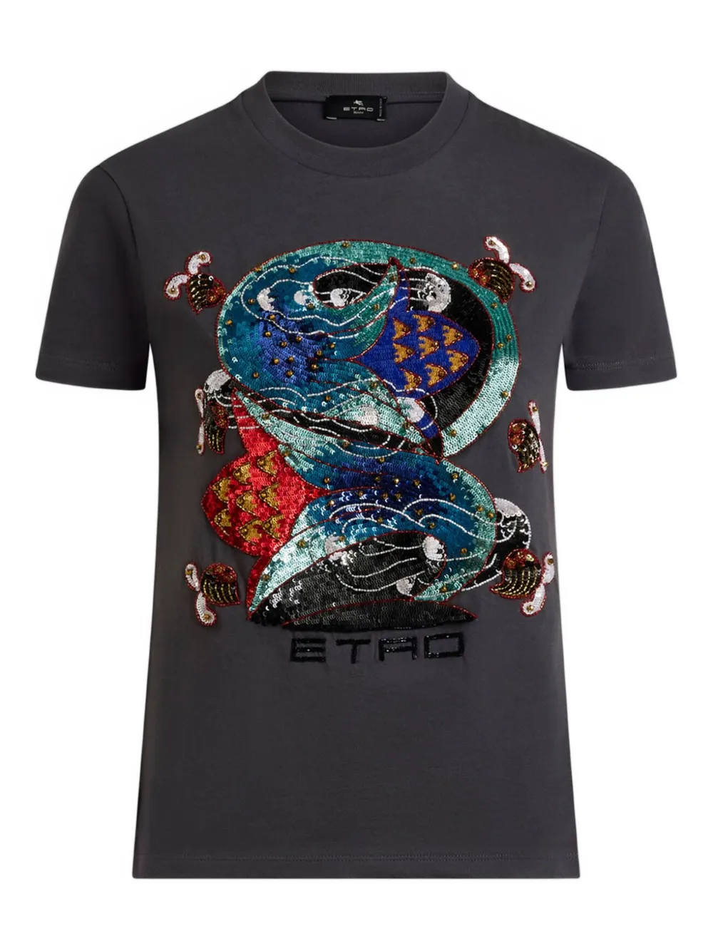

Футболка с пайетками ETRO, серый