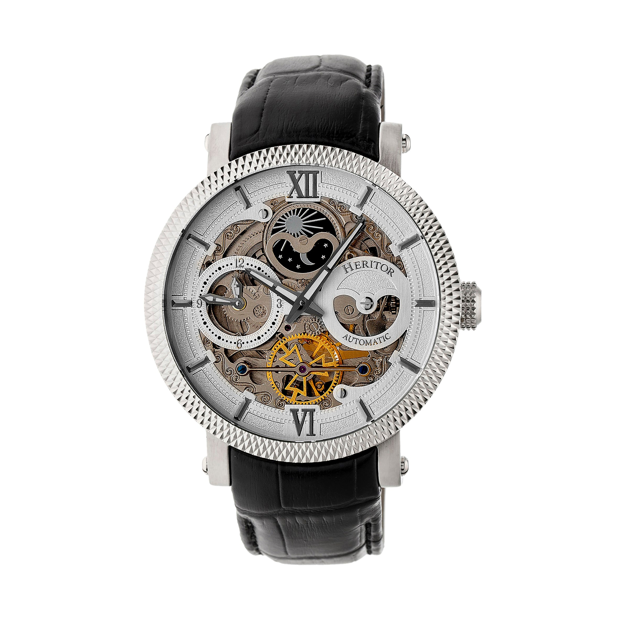 

Часы-скелетоны Aries с кожаным ремешком Heritor Automatic, белый