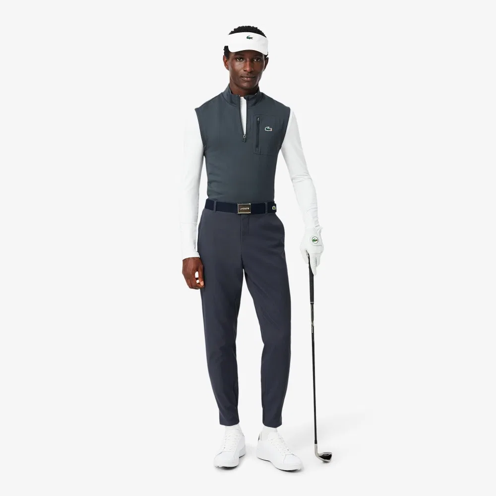 Мужские гольф-джоггеры тёмно-серого цвета от Lacoste — фото 4