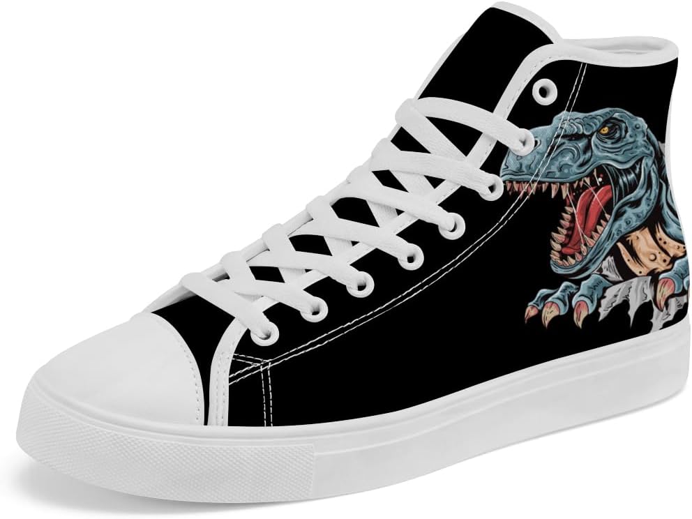 

Кеды на высокой подошве Chebing Dinosaur, высокие кроссовки для мужчин, черный