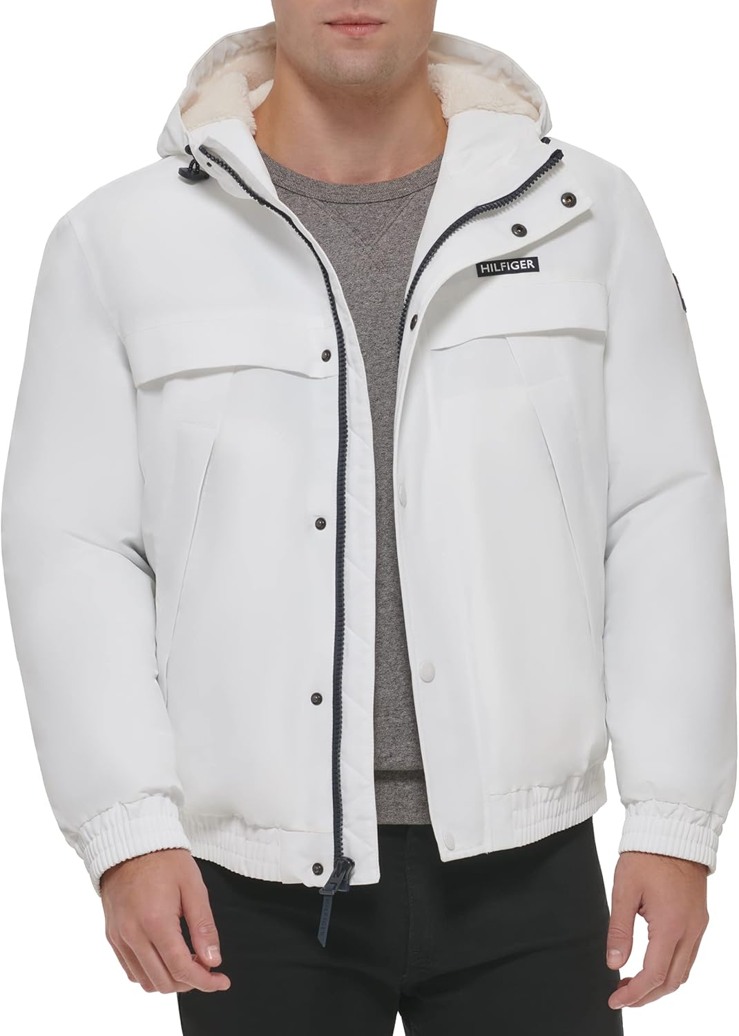 Мужская куртка для снорклинга Tommy Hilfiger Arctic Cloth с подкладкой из шерпы, White — фото 4