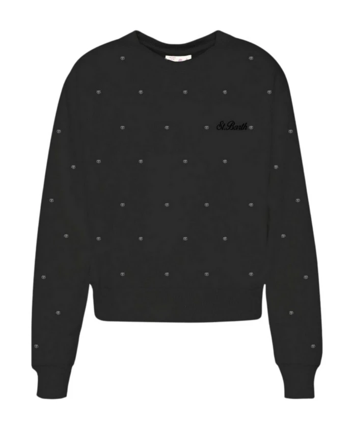 

Черная толстовка Casey с деталями из страз. Mc2 Saint Barth, черный