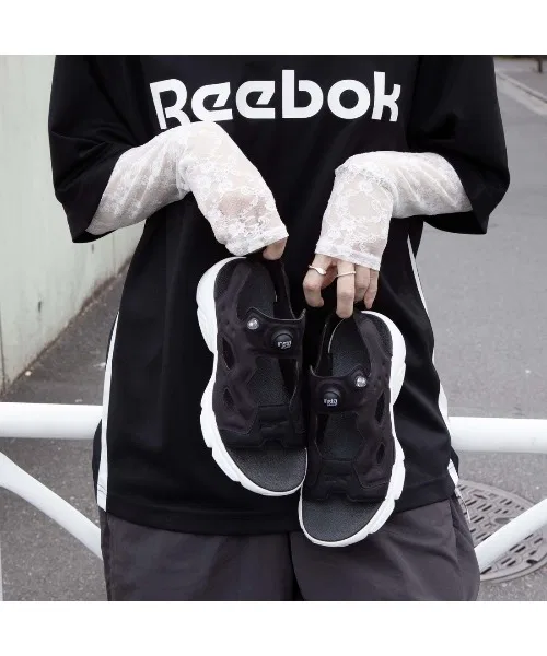Унисекс сандалии Reebok Instapump Fury чёрно-белые — фото 4