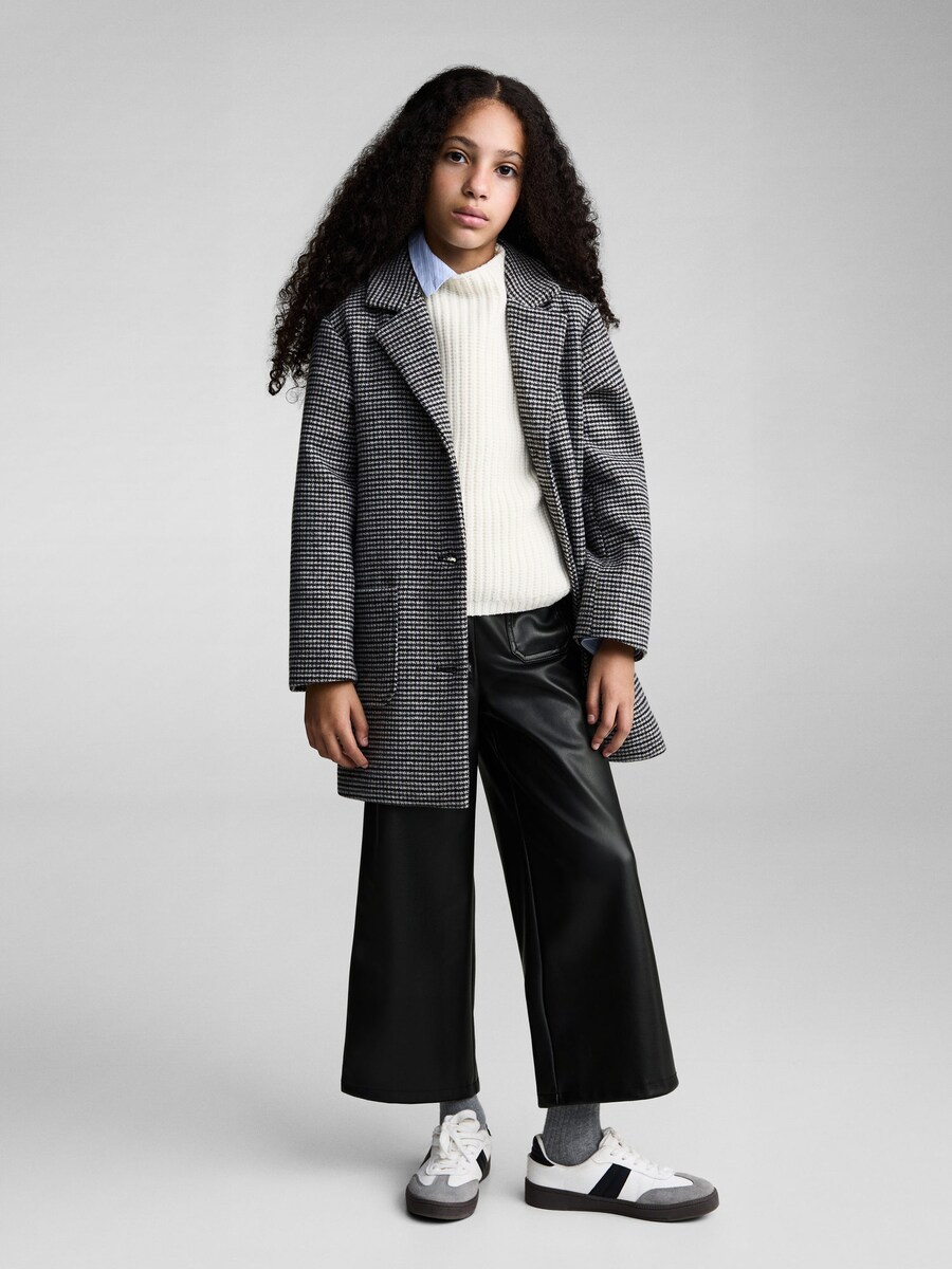

Тканевые брюки MANGO KIDS Wide leg Pants Janet, черный