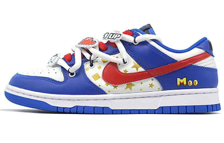 

Кроссовки Nike Dunk Skateboard Shoes Women's Low-Top Blue/White/Red