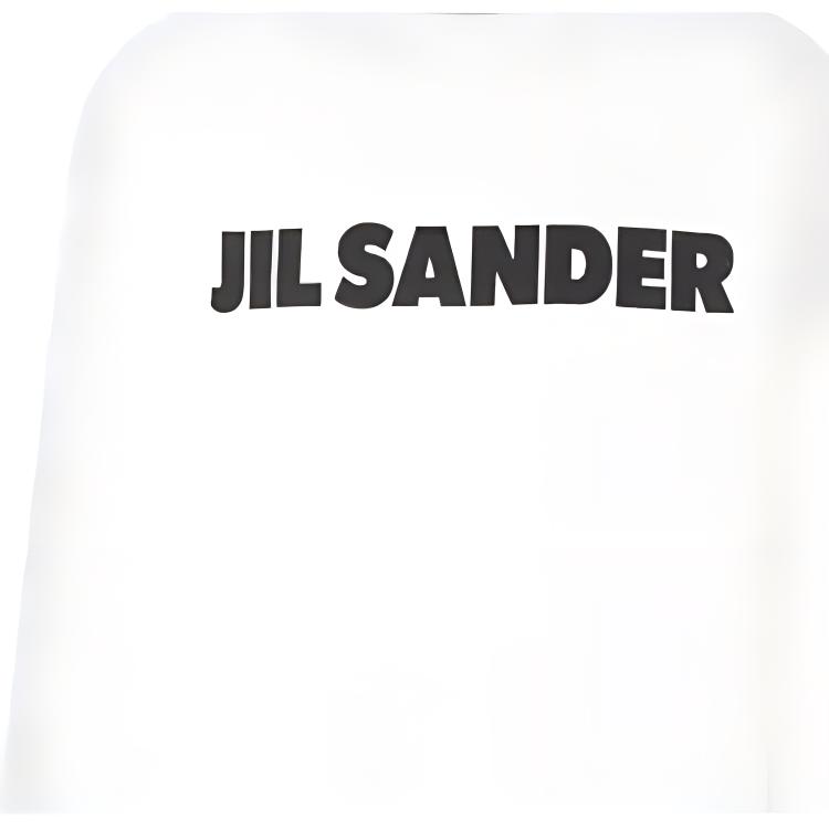 

Футболка с длинными рукавами и принтом логотипа JIL SANDER, белая