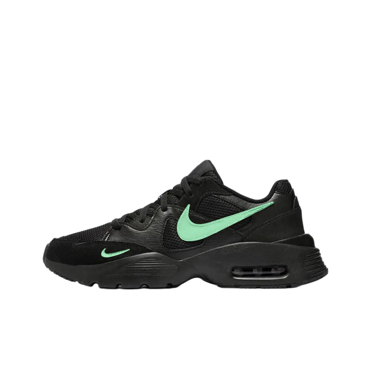 

Nike Кроссовки Air Max Fusion Cushioning, износостойкие, дышащие, низкие, мужские, черно-зеленые