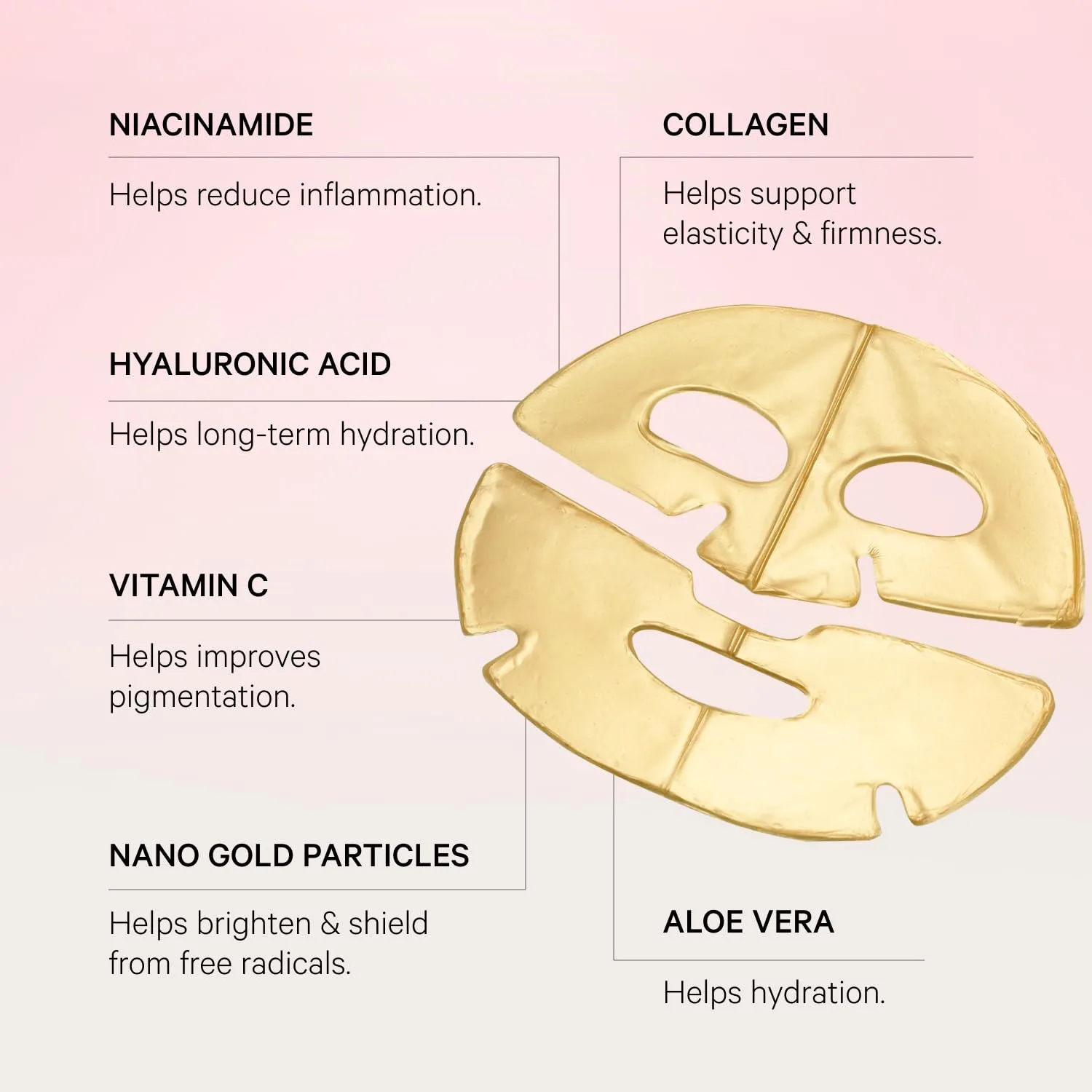 Маска для лица Mz Skin By Maryam Zamani Md — MZ Hydra-Lift Gold Face Mask - гидрогелевая с ниацинамидом, наночастицами золота, 599.89 г — фото 2
