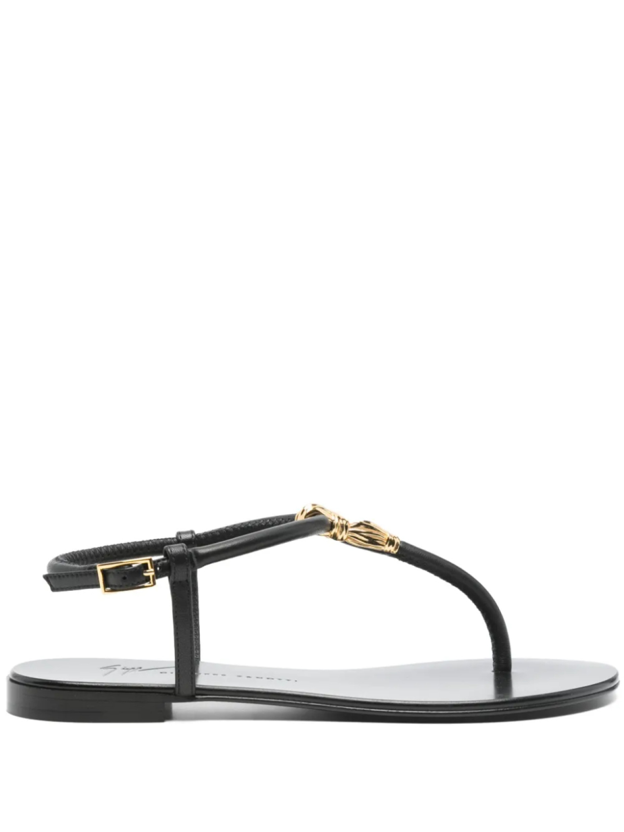 Сандалии из кожи Giuseppe Zanotti, черный