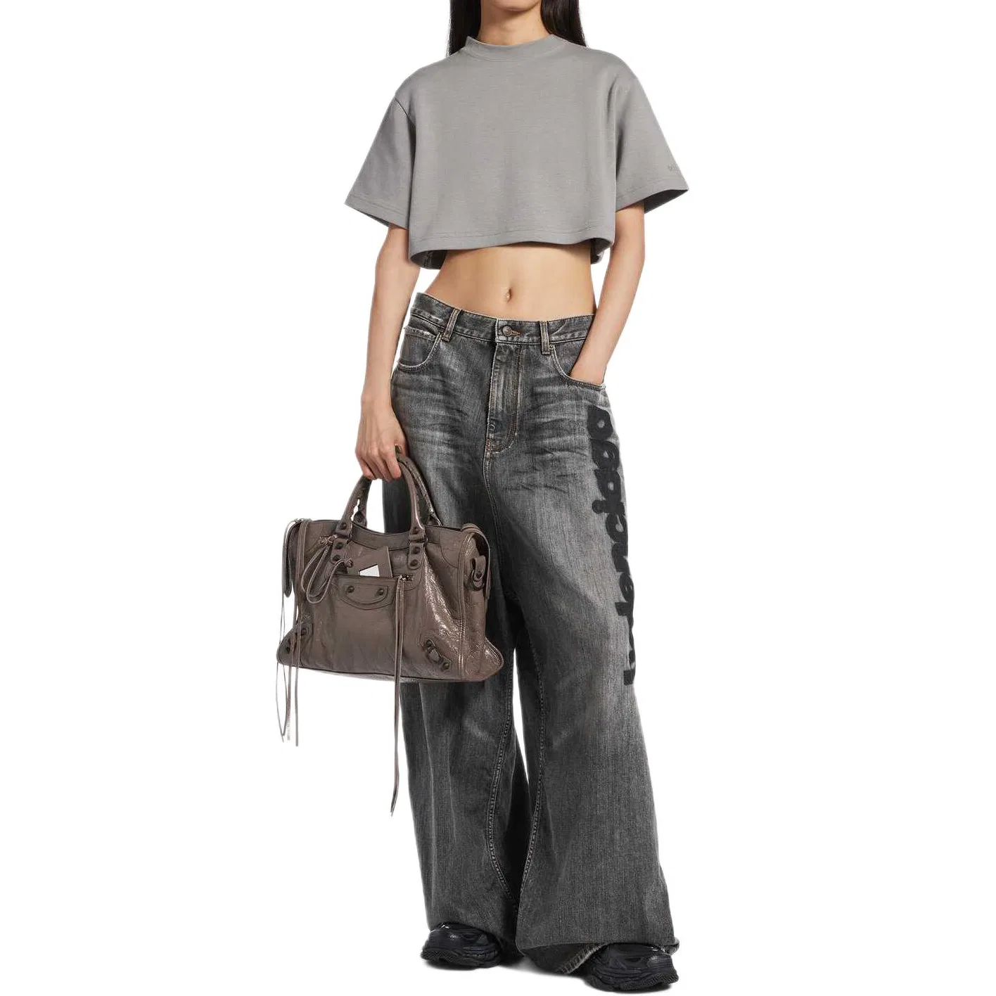 Джинсы Loose Fit SS26 Unisex Balenciaga, Dark Gray — фото 3
