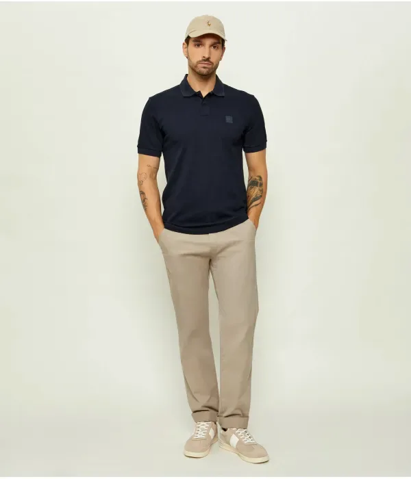 Поло Пассажир slim fit Boss Orange, темно-синий — фото 2