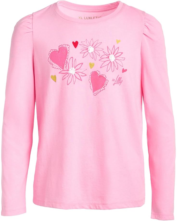 

Женская блузка с длинным рукавом Lilly Pulitzer Kids Mini Jansen, Multi Dear Heart Graphic Childrens