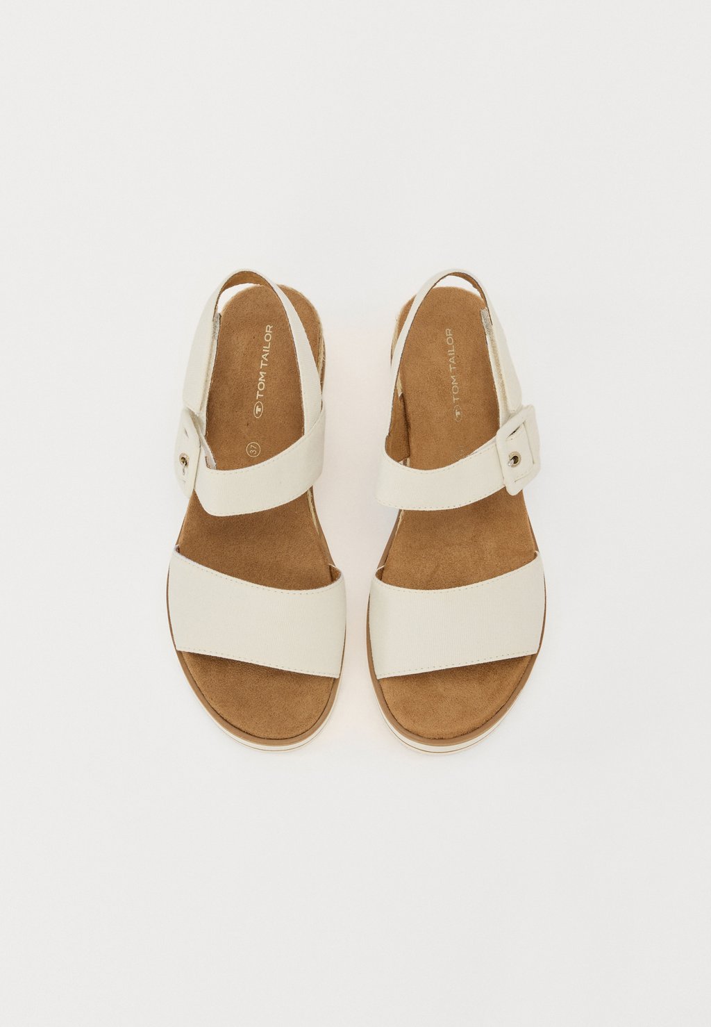 Сандалии с манжетой на щиколотке Espadrilles TOM TAILOR, белый — фото 4