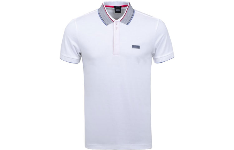 

Футболка поло с короткими рукавами мужская белая HUGO BOSS